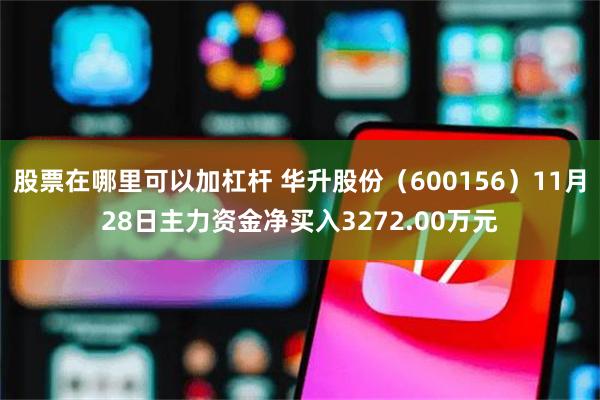 股票在哪里可以加杠杆 华升股份（600156）11月28日主力资金净买入3272.00万元