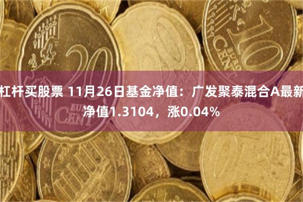 杠杆买股票 11月26日基金净值：广发聚泰混合A最新净值1.3104，涨0.04%