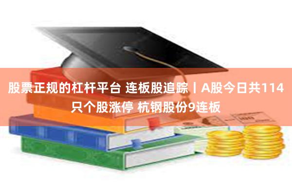 股票正规的杠杆平台 连板股追踪丨A股今日共114只个股涨停 杭钢股份9连板